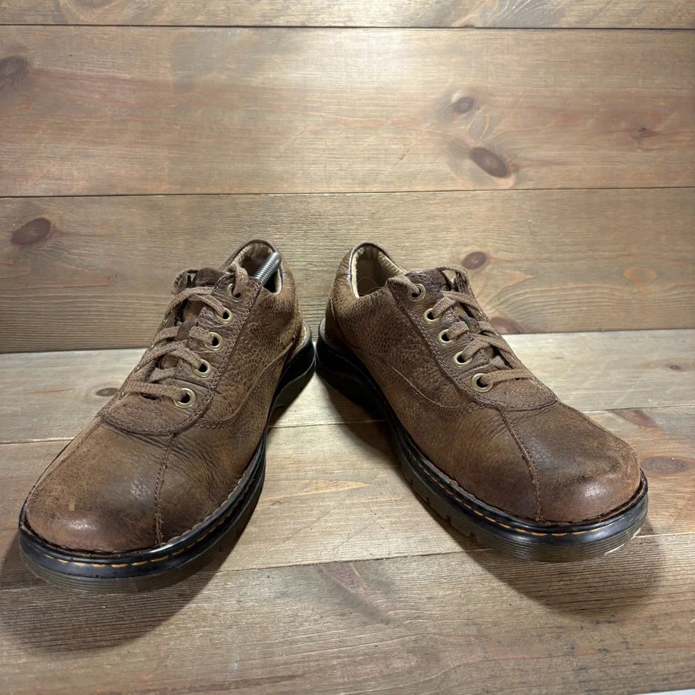 Dr Martens John Mens size 11 shoes Brown Leather Lace Up Casual Oxfords
